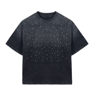 เสื้อยืดผ้าฝ้ายฟอกสีสำหรับผู้ชาย แฟชั่นสตรีทแวร์ระดับพรีเมียม เสื้อยืดฟอกสีสไตล์วินเทจสำหรับผู้ชาย ทรงโอเวอร์ไซส์ สวมใส่สบายๆ - Product Image 5