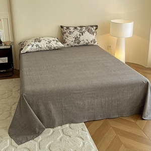 Bộ ga trải giường cao cấp chất liệu vải lanh in họa tiết, gồm 4 món, cỡ Queen/King - Product Image 6