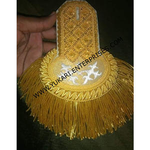 Wholesale <b>Top</b> Quality Customized Uniform Bullion Shoulder Services Ceremonial Band <b>Fringe</b> Epaulettes - Product Image 2