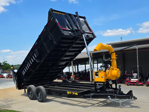 Remolque volquete telescópico 7x16 en venta | Remolque Volquete Hidráulico Telescópico 7x16 con Laterales Altos de 3 Pies, Ejes Dobles de 7000 LB, 14000 GVWR para uso comercial - Product Image 5