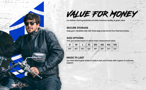 Chaqueta de Motocicleta de Invierno, Cuero Vacuno, Diseño a Cuadros, Bordado con Encaje, Ecológica, Resistente al Viento, Unisex, Estilo Casual, Forro Polar en la Parte Delantera - Product Image 5