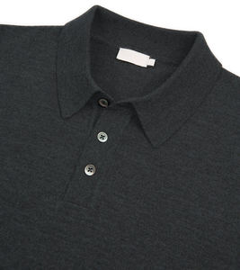 Pull en maille à col montant en coton 100% sur mesure OEM, manches longues, polo pour homme, pour l'hiver - Product Image 2
