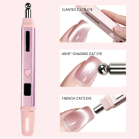 Lampe à ongles UV LED sans fil 2-en-1 BQAN avec pointe magnétique œil de chat, support pliable, écran LCD, mini séchoir à vernis gel