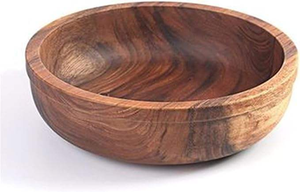Ensemble de bols à salade en bois d'acacia massif poli léger Houselin, bols de service pour la restauration, artisanat antique MULTI CRAFT - Product Image 5