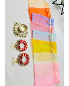 Juego de regalo superventas de La India con portavelas y juego colgante shubh labh con juego de regalo de devolución de organza potli - Product Image 2