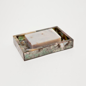 Mother of pearl mosaic <b>soap</b> holder capiz shells <b>soaps</b> holders natural material bathroom accessory - Product Image 5