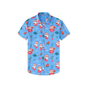 Fait sur mesure en gros été hommes chemise de plage impression hommes deux pièces chemise et short ensembles chemise et court - Product Image 1