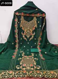 Offre Spéciale Design Exclusif de Broderie Fantaisie Salwar Kameez Partywear Kurti Pantalon Ensemble avec Bordure en Dentelle Dupatta Ensemble pour Femme - Product Image 6