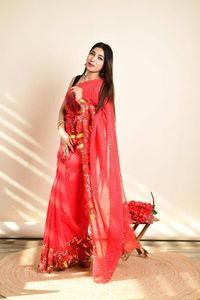 ผ้าแจ็คการ์ด pallu สวยดีไซเนอร์ล่าสุดใช้ได้ทั่วส่าหรี - Product Image 2