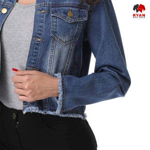 Ryan Pro Gear Customized Design Denim Jackets For <b>Women</b> Eco Friendly Breathable Fabric with Customized Logo - Product Image 1