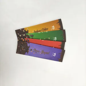 Bolsa de sellado lateral para comida, envoltorio para dulces, Chocolate, barra de dulces, bolsas de dulces con sello lateral medio personalizado