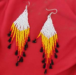 Pendientes bordados a mano con cuentas, pendientes personalizados con múltiples cuentas, joyería festiva para mujer al mejor precio, pendientes con cuentas. - Product Image 5