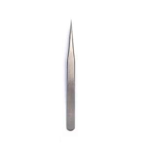 Stainless Steel Precision Straight Cusp Acumination Eyelash <b>Tweezers</b> Fine Crafts Mobile Tool for <b>Blackhead</b> Removal Black Color - Product Image 1