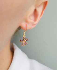 Pendientes de Amatista con Cambio de Color Natural Púrpura, Chapados en Oro de 18k, Plata de Ley, Corte Pera, Estilo Victoriano Vintage, Elegantes - Product Image 3