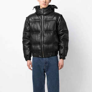 Veste matelassée surdimensionnée personnalisée de haute qualité pour hommes, vente en gros, manteau à bulles rembourré, logo personnalisé, cuir d'hiver, style streetwear - Product Image 3