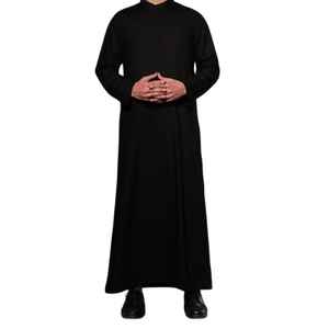 Thobe Masculino de Estilo Omaní, Manga Larga, Cuello Redondo, Corte Moderno, para Celebraciones Formales, Eid, Oración Diaria - Product Image 1