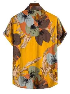 Camisa Hawaiana de verano flores Dtg corta transpirable ligera vacaciones playa camisa hombres personalizado impreso camisa hawaiana - Product Image 2