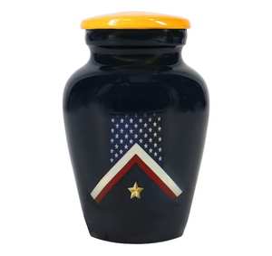 Drapeau vétéran Mini urne Love Charms Option Urnes en aluminium pour cendres humaines adulte mâle femelle grand - Product Image 2