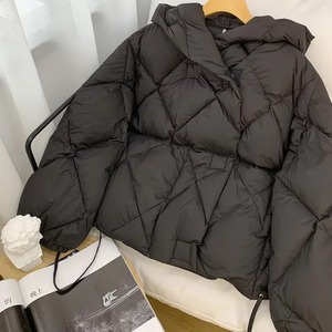 Jacket for Women <b>Winter</b> New Hooded Diamond Puffer <b>Coat</b> Outwear Fashion <b>Thick</b> Warm Loose - Product Image 3