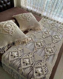 Camino de Cama Decorativo de Macramé Bohemio Chic, Tejido a Mano con Algodón, con Borlas de Macramé, para Decoración de Dormitorio - Product Image 6