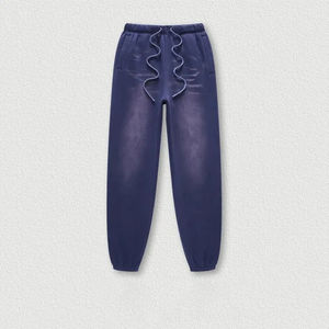 Meilleur prix de gros, streetwear, sweat à capuche pour homme, ensemble de survêtement délavé à l'acide, 2 pièces, couleur unie, 100% coton - Product Image 5