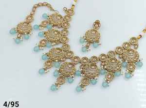 <b>Indian</b> Traditional Oval Shape Kundan Gold Plated Jewellery <b>Set</b> &Choker <b>Necklace</b> <b>Set</b> Women &Girl <b>Indian</b> Accessories Jewlery Women - Product Image 2