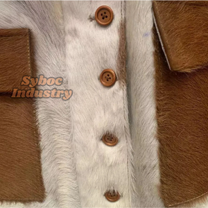 Stylish Cowboy Style <b>Men's</b> Custom Cowhide <b>Leather</b> <b>Trucker</b> <b>Jacket</b> with Stand Collar Hooded Design Winter Ready - Product Image 5