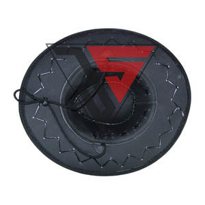 Sombrero de cuero de ante genuino de vaquero para hombre de estilo occidental hecho a medida con encuadernación de hilo Sombrero de cuero de vaquero para hombre, tela de pana interior - Product Image 3