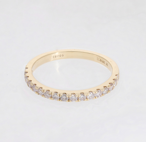 สายเพชรซ้อนกันได้สีทอง14K ที่มีเพชร0.23CTW กลมเป็นธรรมชาติในการตั้งค่าที่ละเอียดอ่อนเพื่อความสง่างามเหนือกาลเวลา - Product Image 2