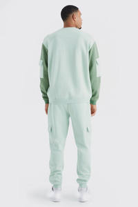 Conjunto Deportivo Informal de Invierno para Hombre, Sudadera con Capucha y Pantalones Cortos de Felpa Francesa de Algodón de Primera Calidad, Transpirable, para Entrenamiento, Gimnasio y Deportes - Product Image 5