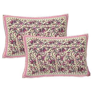 Pink 100% Cotton <b>King</b> <b>Size</b> Bedsheet with 2 Pillow Covers 240 TC Ethnic Motifs Comforter Set 3pcs Home Use (ADB1483) - Product Image 3