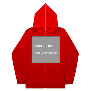 AliSave Plus Winter Men's High Quality 100% Cotton Customizable Color & Logo <b>Zipper</b>-Up Hoodie-Wholesale OEM Service - Product Image 4