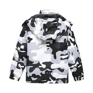 Dernière veste d'hiver en denim vintage de haute qualité Veste imperméable coupe-vent à fermeture éclair avec motif solide délavé Veste compressible - Product Image 2