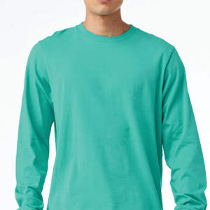 Camiseta de Jersey de manga larga unisex-Verde azulado, 100% algodón Airlume, 4,2 oz - Product Image 6
