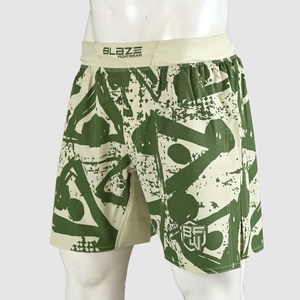 Pantalón Corto Ligero de MMA Blaze Fight Wear al por Mayor, Pantalón Corto Personalizado de Lucha BJJ Elástico en Cuatro Direcciones para Entrenamiento Sin Gi con Cintura Media - Product Image 5