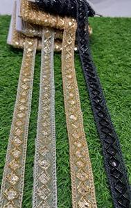 ลูกไม้ตาข่ายลายดอกไม้แบบเป็นมิตรกับสิ่งแวดล้อม ประดับด้วยลูกปัดปัก สำหรับชุดแต่งงาน ชุดเจ้าสาว กระเป๋า สิ่งทอภายในบ้าน และรองเท้า - Product Image 2