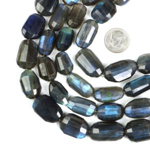 Blue Flashy <b>Labradorite</b> Nugget Beads Step Cut Faceted Natural <b>Labradorite</b> Loose Gemstone Beads For Jewelry Making 16x12-22x13 MM - Product Image 1