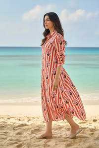 Vestido maxi de tela de algodón de alta calidad de diseñador moderno para verano y primavera Vestidos de moda de diseñador para mujer Vestido de fiesta - Product Image 2