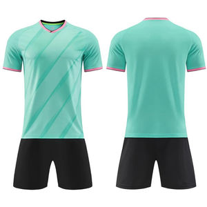 ชุดฟุตบอลย้อนยุคคุณภาพสูงแบบกำหนดเอง เสื้อฟุตบอลพิมพ์ลายด้วยความร้อน ผ้าโพลีเอสเตอร์ 100% คอวี แขนสั้น - Product Image 2