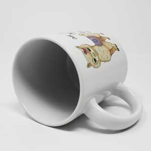 Tasse en céramique avec design animal 3D, motif alpaga le plus beau d'Avril, compatible lave-vaisselle et micro-ondes, isolée thermiquement avec couvercle, idéale pour les cadeaux - Product Image 3
