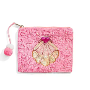 Stylish <b>Green</b> and White Seed Beaded Coin <b>Purse</b> with Hand Embroidery - Product Image 3