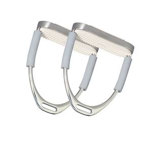 Nueva llegada occidental silla ecuestre estribos de acero inoxidable Base ancha ligero duradero OEM fábrica exportación suministro - Product Image 2