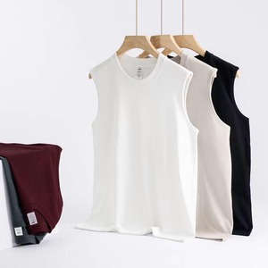 Custom Sleeveless Gym Workout Tank <b>Top</b> for Men <b>Built</b>-<b>In</b> <b>Bra</b> Fitness Clothing Washed Style for Bodybuilding - Product Image 1