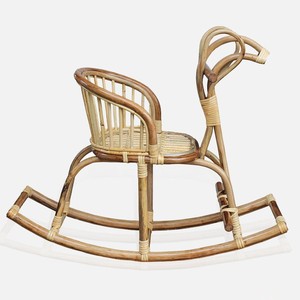 Parque infantil al aire libre ratán balancín caballo ecológico hecho a mano bebé Paseo en caballos niño balancín animales - Product Image 2