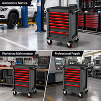 Caja de Herramientas Móvil Resistente a Impactos con Juego de 267 Herramientas Manuales Profesionales para Mantenimiento en Talleres Industriales