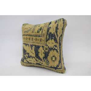 Vintage Pattern 12x12 Inch Beige Wool Kantha Mosaic Paisley Paneled Grape Patchwork <b>Pillow</b> Woven Technique - Product Image 3