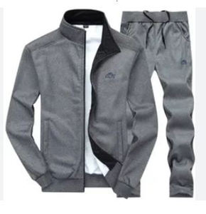 Chándal de entrenamiento de fútbol informal Anti-UV respetuoso con el medio ambiente sólido para hombre con capucha personalizable, remolque de dos piezas transpirable de invierno - Product Image 2