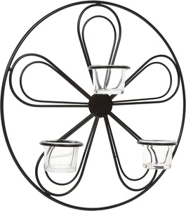Premium Modern Black Metal <b>Candle</b> Stands Durable Handcrafted <b>Holder</b> With Attractive Wire Design for Lighting <b>Wall</b> Displaying - Product Image 4
