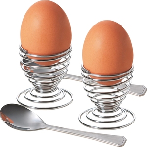 Silver Metal Iron Wire Kitchenware Accessories Spiral Breakfast <b>Egg</b> Cup Holder for Hard Boiled <b>Eggs</b> for Kitchen Use - Product Image 4