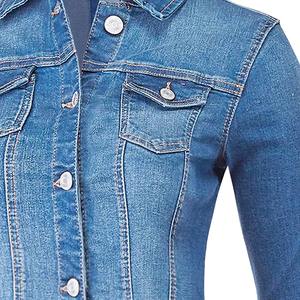 Nueva llegada de moda personalizada abrigo de lana chaqueta de mezclilla ropa de calle chaqueta de mezclilla de algodón lavado abotonada de gran tamaño - Product Image 3